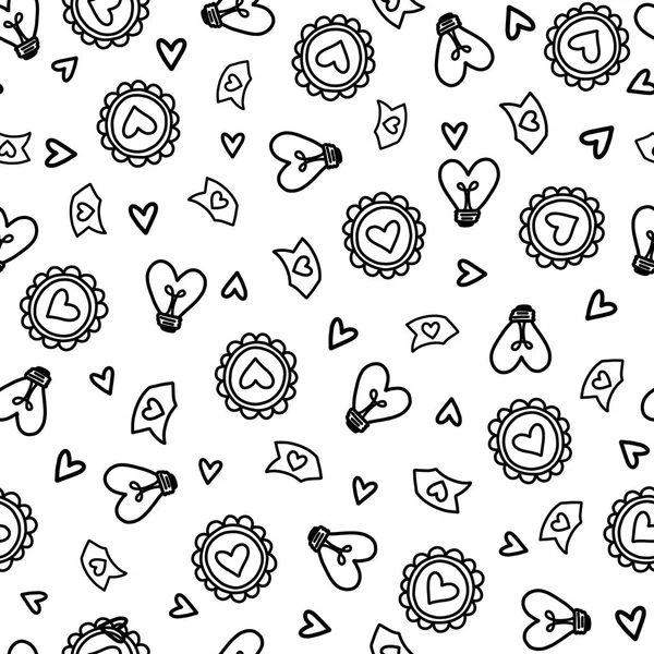 Doodles carino modello senza soluzione di continuità . — Vettoriale Stock