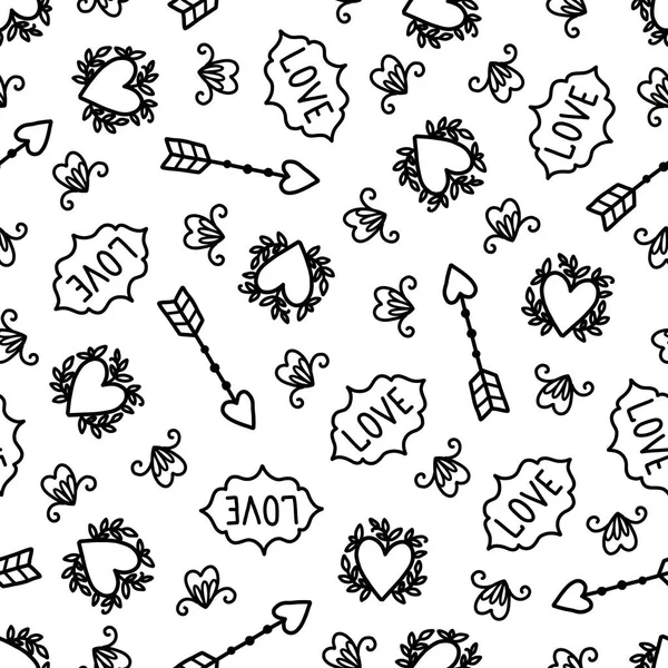 Doodles mignon modèle sans couture . — Image vectorielle