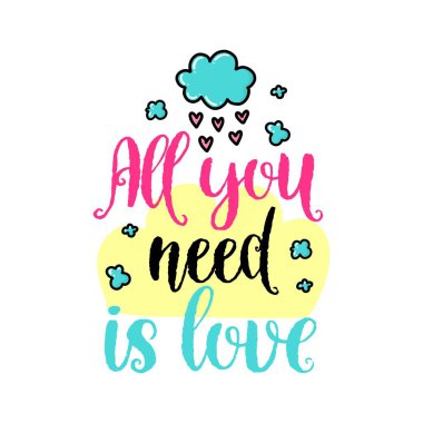 Vektör elle çizilmiş yazı poster