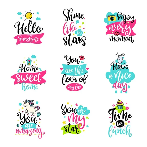 Caligrafía vectorial con elementos decorativos — Vector de stock