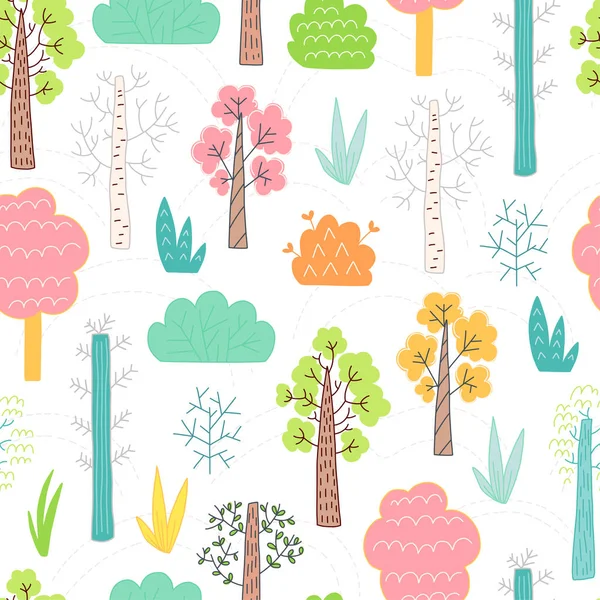 Doodles cute seamless pattern. — Stock Vector