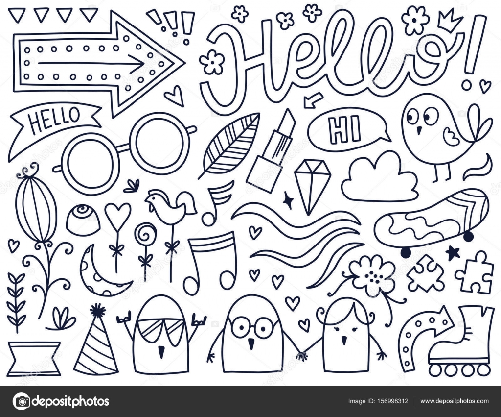 Doodles Cute Isolated Elements Vector Image By C Qilli Vector Stock Doodles Cute Isolated Elements Vector Image By C Qilli Vector Stock