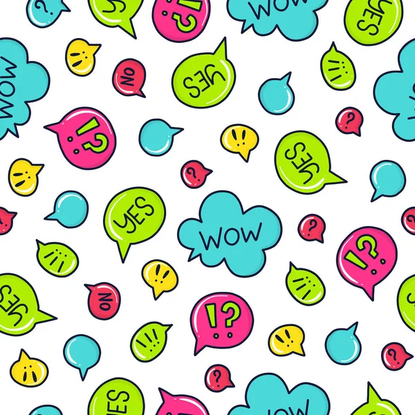 Doodles mignon modèle sans couture — Image vectorielle