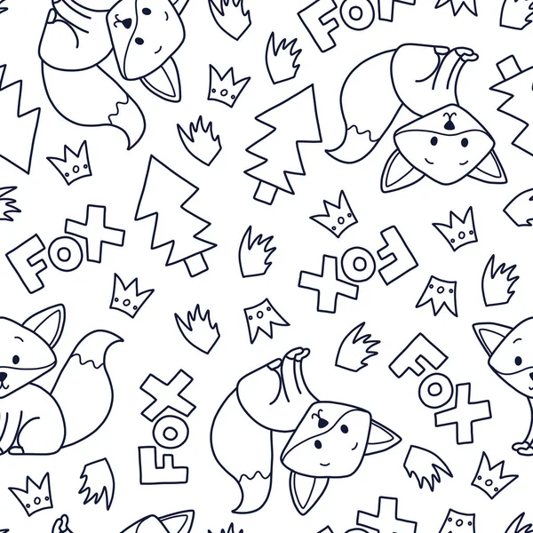 Doodles cute seamless pattern — Stock Vector