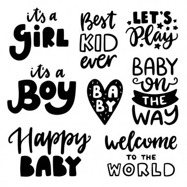 Vektör çocukça yazı