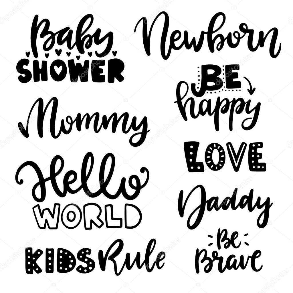 Vector childish lettering