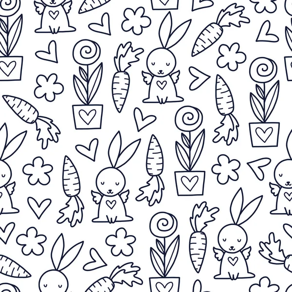 Vector doodles pattern — Stock Vector