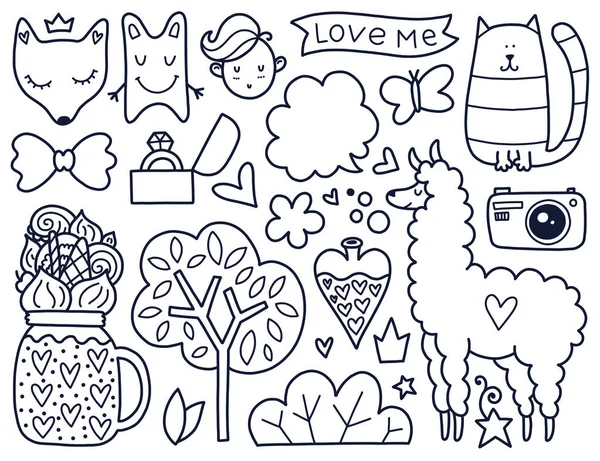 Vektör siyah doodles