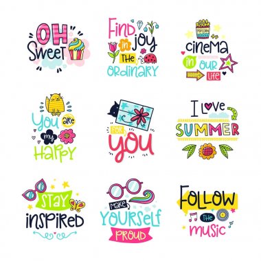 Doodle vektör poster