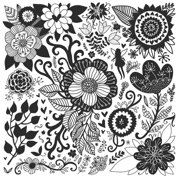 Éléments vectoriels floraux — Image vectorielle