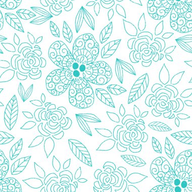 elle çizilmiş vektör desen