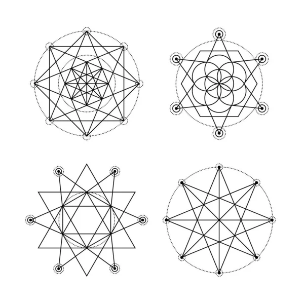 Set geometrie sacră — Vector de stoc