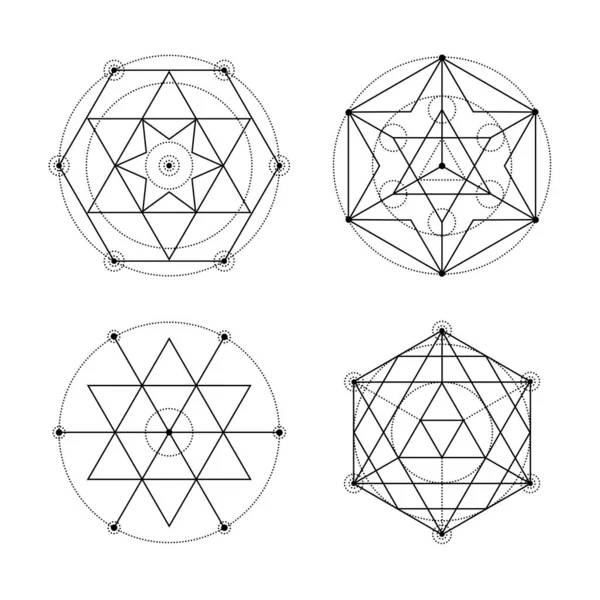 Set geometrie sacră — Vector de stoc