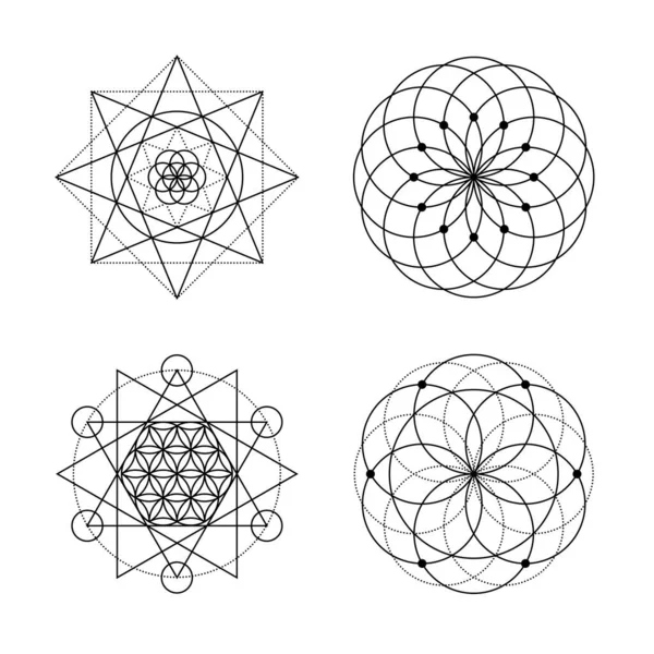 Set geometrie sacră — Vector de stoc