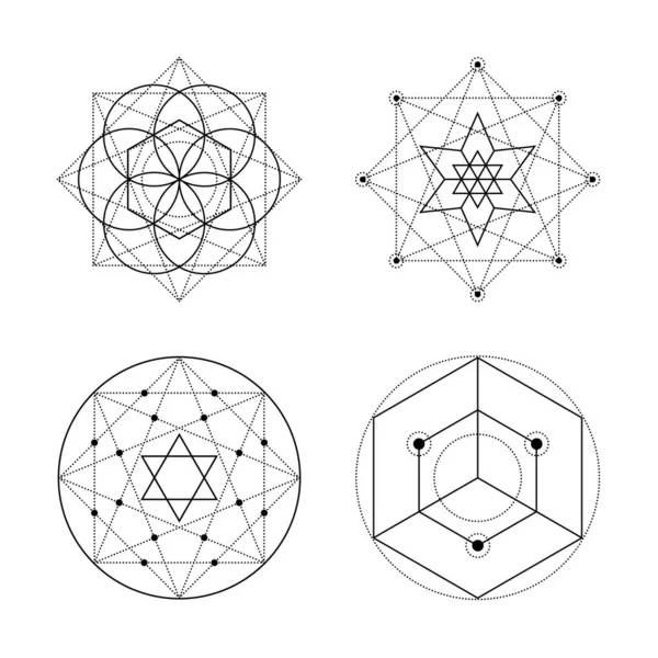 Sada posvátné geometrie — Stockový vektor