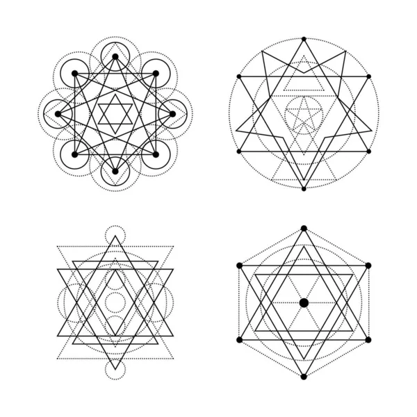 Conjunto geometría sagrada — Archivo Imágenes Vectoriales