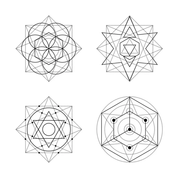 Set geometria sacra — Vettoriale Stock