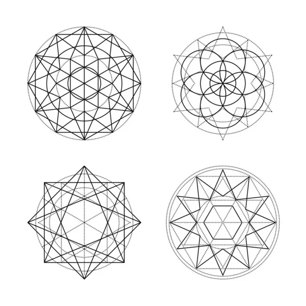 Conjunto de geometria sagrada —  Vetores de Stock