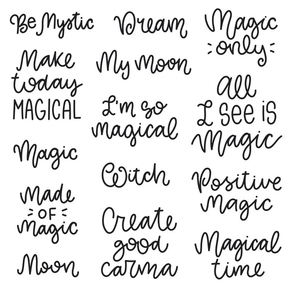 Collection de phrases magiques vectorielles — Image vectorielle