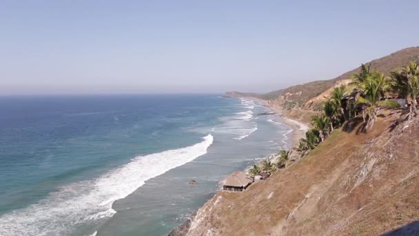 Panorama de la costa pacífica mexicana (estado de Guerrero ) — Vídeos de Stock