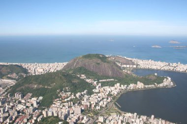 Pao de Azucar, Brezilyalı Simgesel Yapı ve Rio de Janeiro ünlü turistik hava görünümünü; Sugarloaf dağ