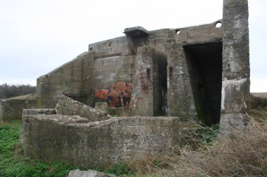 Eski Alman bunker üzerinde Fransız beach