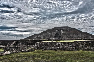 Mysterious and esoteric Mexican ruins, Aztec empire power and supremacy clipart