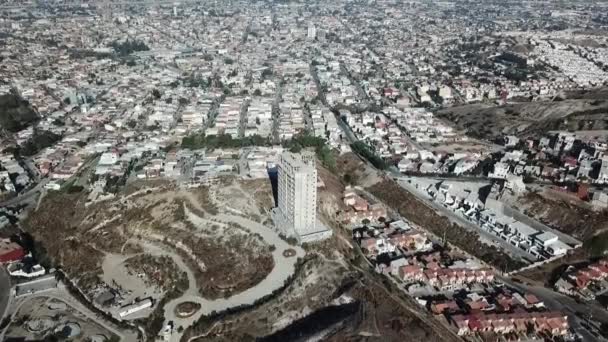 Vue aérienne de la banlieue de Tijuana, du génie civil et de l'urbanisme 