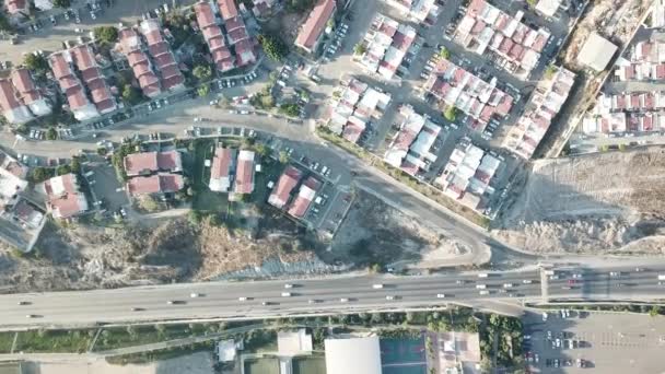 Vista Aérea Zona Suburbana Tijuana Ingeniería Civil Urbanismo — Vídeo de stock