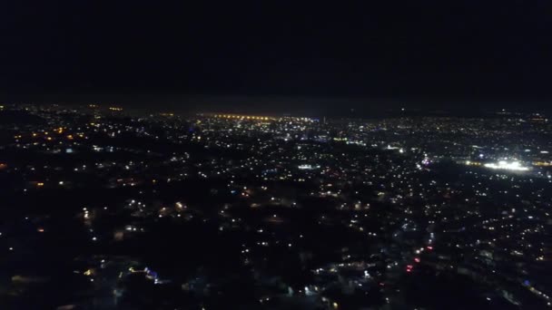 Tiro Aéreo Tijuana Por Noche — Vídeos de Stock