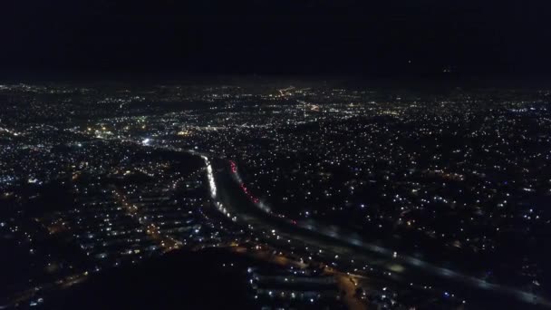 Tiro Aéreo Tijuana Por Noche — Vídeos de Stock