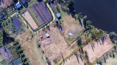 Xochimilco Gölü, ekolojik ve kültürel hazine Meksika havadan görünümü