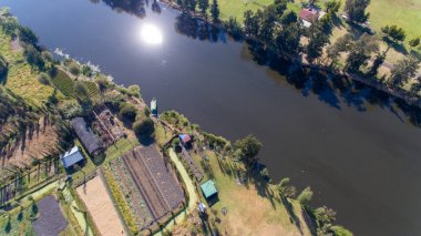 Xochimilco Gölü, ekolojik ve kültürel hazine Meksika havadan görünümü