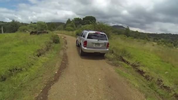 Ранчо Санта Елена Мексика Ноября 2019 Pov Dodge Durango Driving — стоковое видео