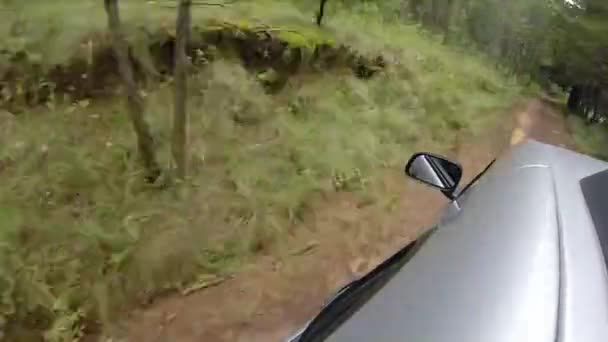 Pov Dans Une Dodge Durango Conduite Sur Sentier Campagne — Video