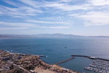 Ensenada 'daki yat limanının havadan görünüşü