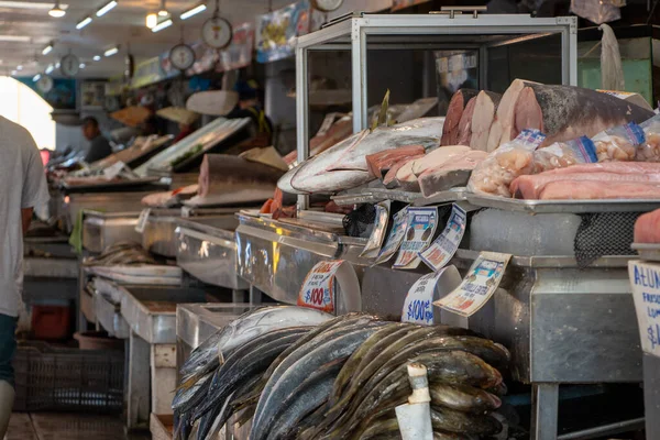 Fisk Ett Stall Till Salu Ensenada Marknaden — Stockfoto