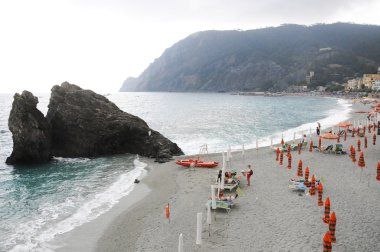  Monterosso cinqueterre kışın güzel plaj