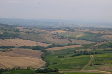 Montepulciano, İtalya yakınındaki Tuscan kırsalında güzel manzaralar