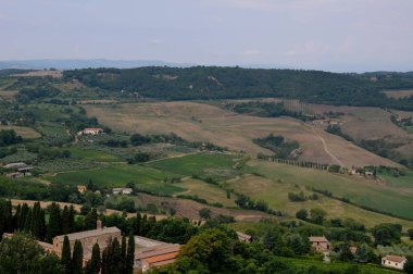 Montepulciano, İtalya yakınındaki Tuscan kırsalında güzel manzaralar