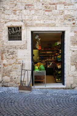  Ascoli Piceno güzel şehir sokakları