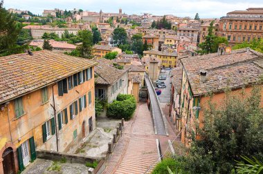 Perugia güzel şehir sokaklarında görünümlerini