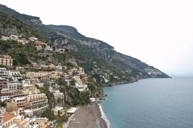 Amalfi Coast Positano şehir görünümünü