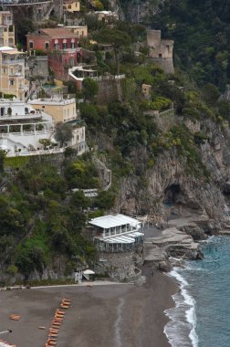 Amalfi Coast Positano şehir görünümünü