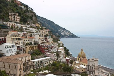 Amalfi Coast Positano şehir görünümünü
