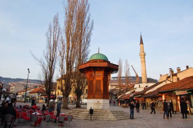 Hayat sokakta eski bölge Saraybosna, Bosna