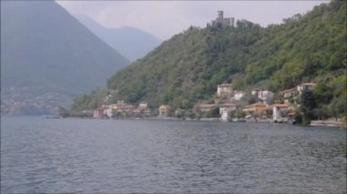 Lake Iseo monteisola Island'dan görünümünü