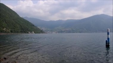 Lake Iseo monteisola Island'dan görünümünü