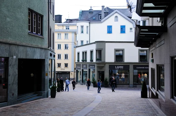 Saint moritz İsviçre şehrin tarihi merkezine