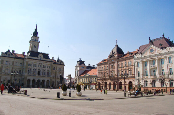 the central square in Novy Sad 